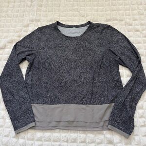 Lululemon 8 Sole Training Long Sleeve Top Sea Spray Alpine Sheer Trim UV